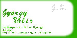 gyorgy uhlir business card